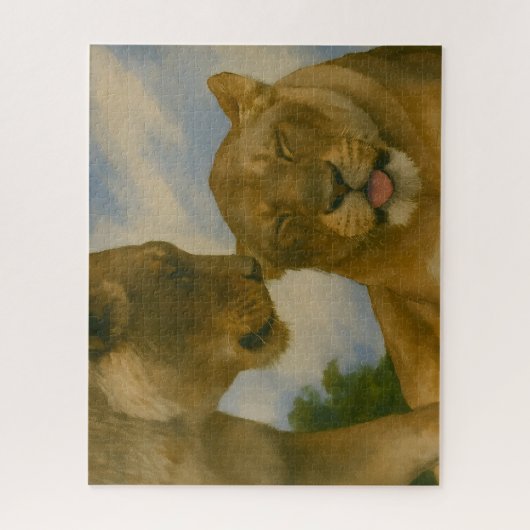Lioness Companship in het Gouden Licht Legpuzzel (Verticaal)