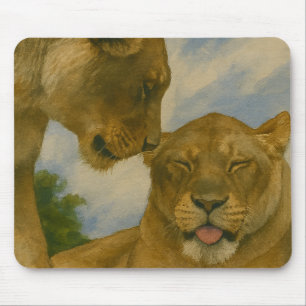 Lioness Companship in het Gouden Licht Muismat