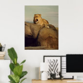 Lioness komt uit poster (Thuiskantoor)