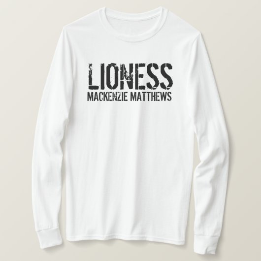 Lioness Personalized Women's Long Slapeve T-shirt (Design voorkant)