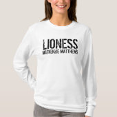 Lioness Personalized Women's Long Slapeve T-shirt (Voorkant)