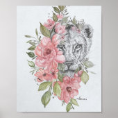 Lioness Premium Canvas Gloss-Poster (8x10) Poster (Voorkant)