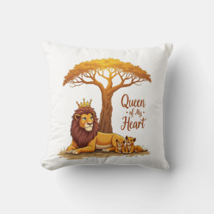 Lioness Queen Mom - Gouden kroon van de liefde Kussen