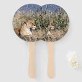Lioness ruststing handwaaier (Voorkant en achterkant)