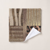 Lioness Safari Chic Jungle Gold Modern Sparkle (Gant de toilette)
