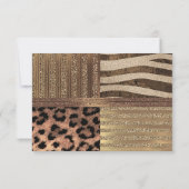 Lioness Safari Jungle Glam Mariage moderne RSVP (Dos)