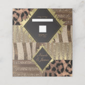 Lioness Safari Oerwoud Glam Modern Tafelnummer (Buitenkant ongevouwen)