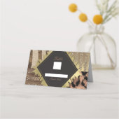 Lioness Safari Oerwoud Glam Modern Tafelnummer (Achterkant)