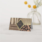 Lioness Safari Oerwoud Glam Modern Tafelnummer (Voorkant)