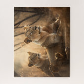 Lioness se reposant à l'ombre - Lion Jigsaw Puzzle (Vertical)