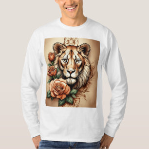 Lioness Shoulder Tattoo Schets T-shirt ontwerp