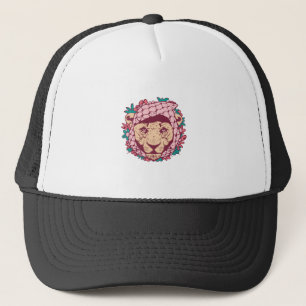 Lioness with Palestinian Scarf Trucker Pet