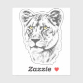 Lioness Yellow Eyes Sticker (Vel)