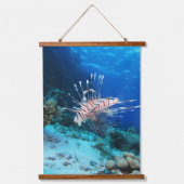 Lionfish of Pterois Miles, Ocean Reef Fish Hangend Wandkleed (Voorkant)