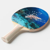 Lionfish of Pterois Miles, Ocean Reef Fish Tafeltennisbatje (Voorkant Gekanteld)