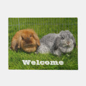 Lionhead Holland Mini Lop Bunny Rabbit Deurmat (Voorkant)