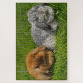 Lionhead Holland Mini Lop Bunny Rabbit Legpuzzel (Verticaal)