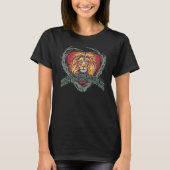 Lionheart Aanmoediging, Leeuwen Hoofd op Hart T-shirt (Voorkant)