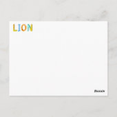 Lionkaart Briefkaart (Achterkant)