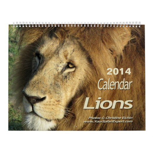 Lionkalender 2014 (twee pagina's) kalender (Hoes)