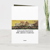 Lionne - cartes de voeux safari (Dos)