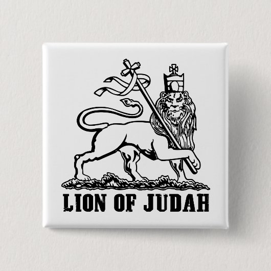 lionofjuda vierkante button 5,1 cm (Voorkant)