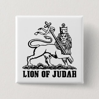 lionofjuda vierkante button 5,1 cm