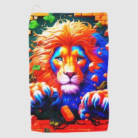 Lionontwerp Golfhanddoek (Voorkant)