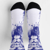 Lions  Blue Pen Illustratie Sokken (Top)