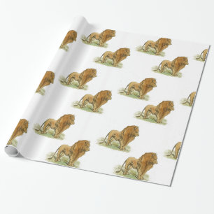 Lions Cadeauverpakking Medium Afdrukken Cadeaupapier