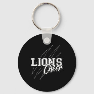 Lions Cheer Terug naar school Cheerleading Team Ge Sleutelhanger