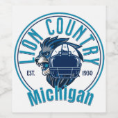 Lions country wijn etiket (Enkel label)