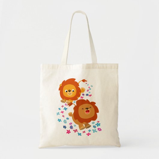 Lions De Cartoon Mignons Dans Le Sac De Jardin (Devant)
