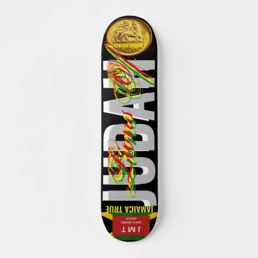 LIONS DE JUDAH JAMAICAN 7 3/4" Skateboard Deck (Devant)