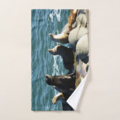 Lions de la mer de San Diego (Serviette à main)