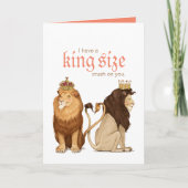 Lions en amoureux Carte de voeux (Devant)