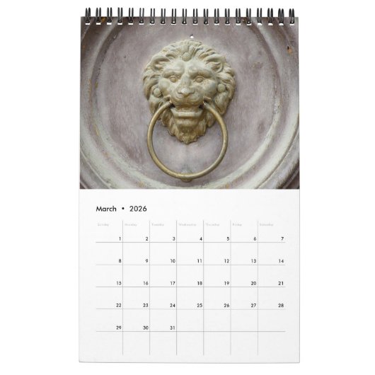 Lions en architecture calendrier 2023 (Mar 2026)