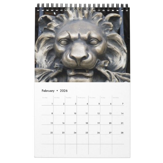 Lions en architecture calendrier 2023 (Feb 2026)