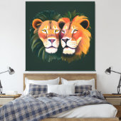 Lions en toile d'amour Imprimer (Insitu(Chambre))