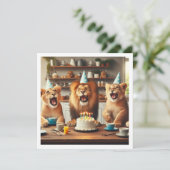 Lions fêter, Lions invitation anniversaire (Debout devant)