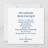 Lions fêter, Lions invitation anniversaire (Dos)