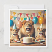 Lions fêter, Lions invitation anniversaire (Devant)