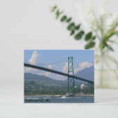 Lion's Gate Bridge, Vancouver, BC Briefkaart (Staand voorkant)