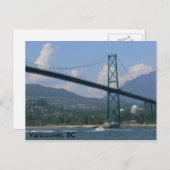 Lion's Gate Bridge, Vancouver, BC Briefkaart (Voorkant / Achterkant)