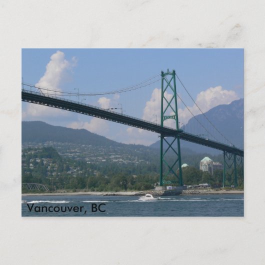 Lion's Gate Bridge, Vancouver, BC Briefkaart (Voorkant)