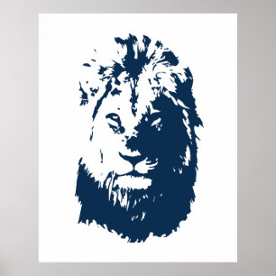 Lion's gezicht poster