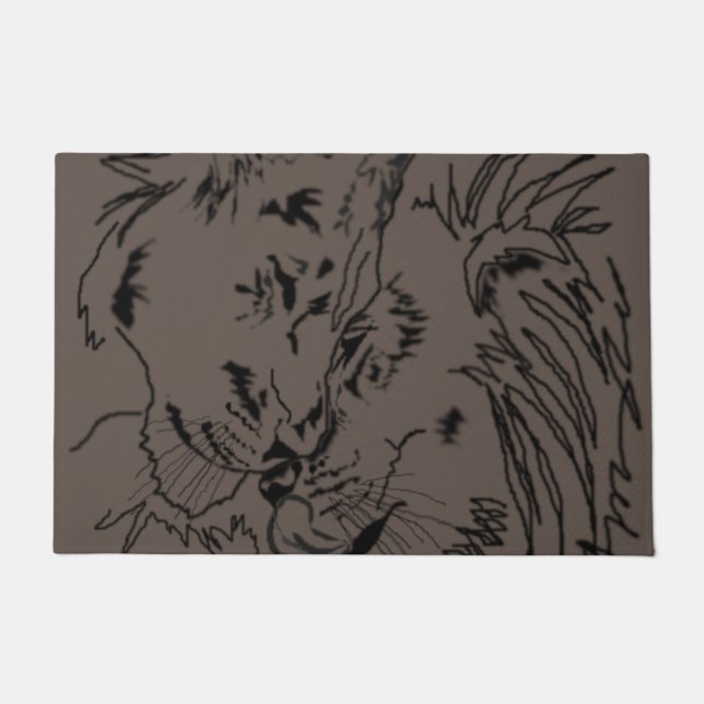 Lions Hug Deurmat (Voorkant)