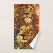 Lions Imaginaires Safari Africains (Serviette à main)