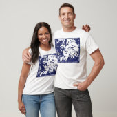 Lion's kop - blauw t-shirt (Unisex)