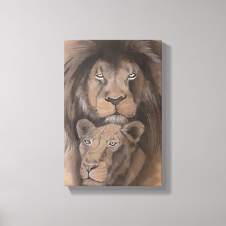 Lions Love Canvas Afdruk